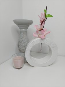 Váza OVÁL - stříbrný třpyt