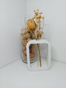 Váza ČTVEREC - stříbrný třpyt